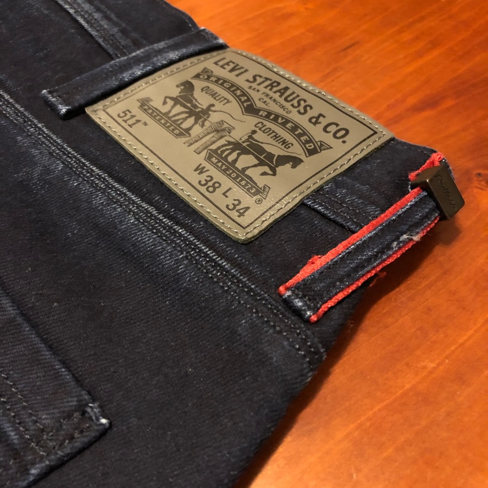 Levi’s “Redloop” 511 Slim Fit 38W 34L Dark Wash